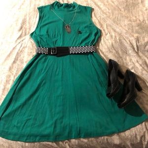 New York Company Green A-line Dress